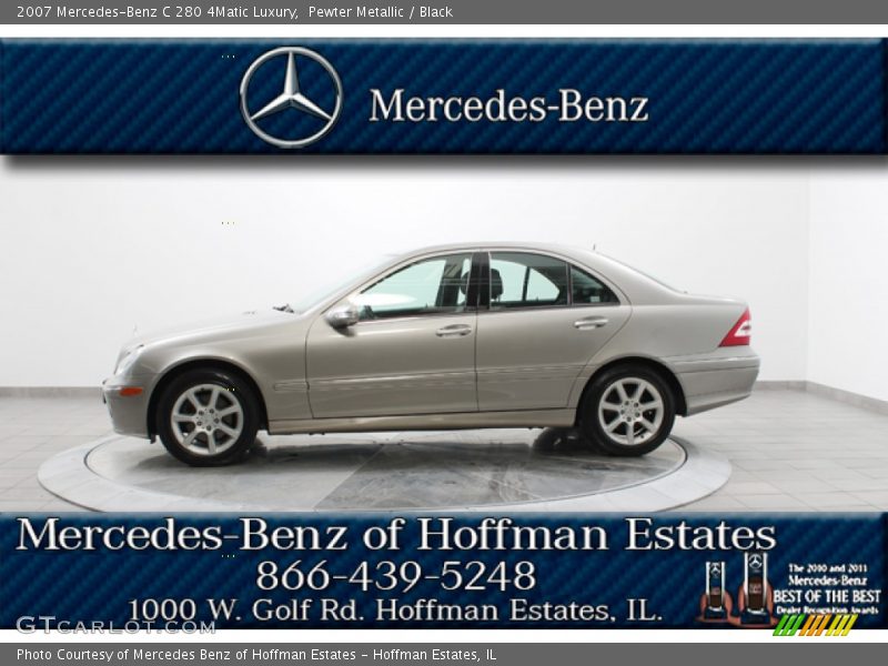 Pewter Metallic / Black 2007 Mercedes-Benz C 280 4Matic Luxury