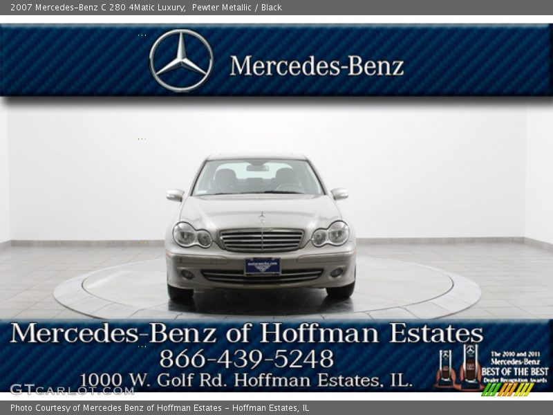 Pewter Metallic / Black 2007 Mercedes-Benz C 280 4Matic Luxury