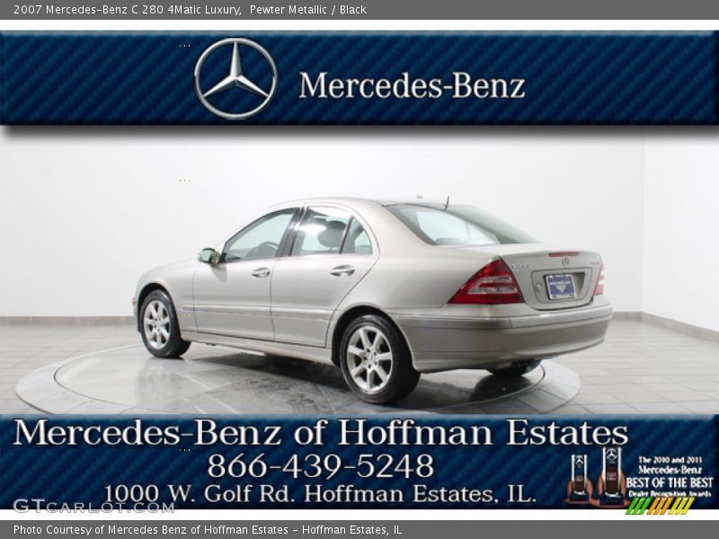 Pewter Metallic / Black 2007 Mercedes-Benz C 280 4Matic Luxury
