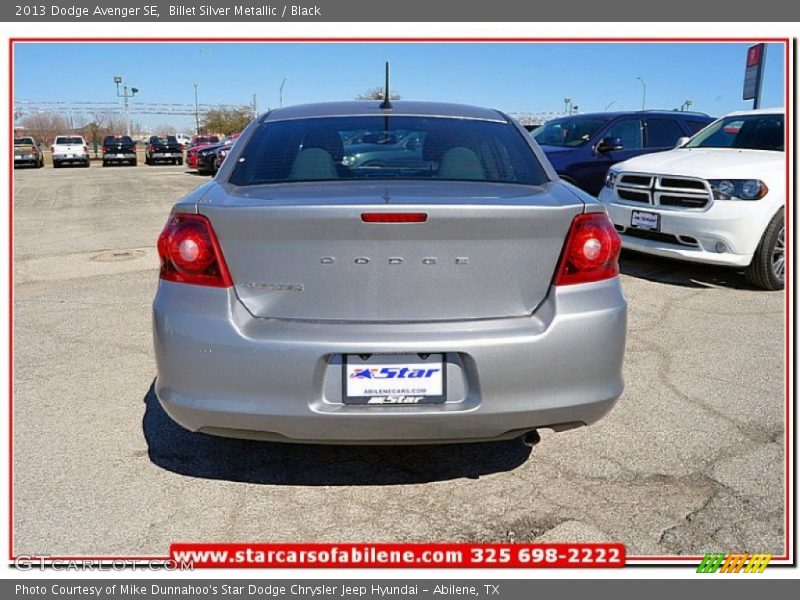 Billet Silver Metallic / Black 2013 Dodge Avenger SE