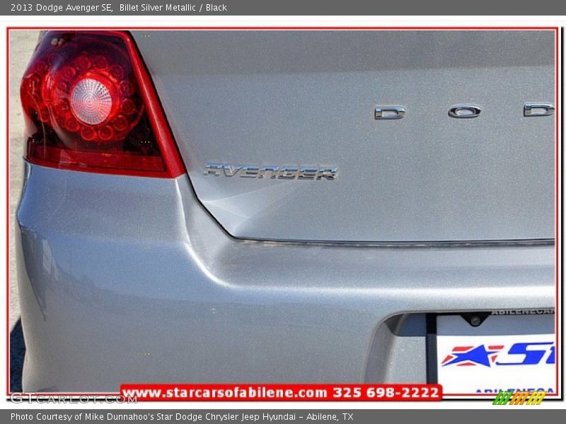 Billet Silver Metallic / Black 2013 Dodge Avenger SE
