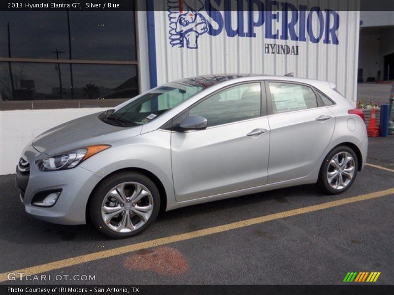 Silver / Blue 2013 Hyundai Elantra GT