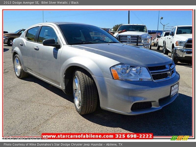Billet Silver Metallic / Black 2013 Dodge Avenger SE