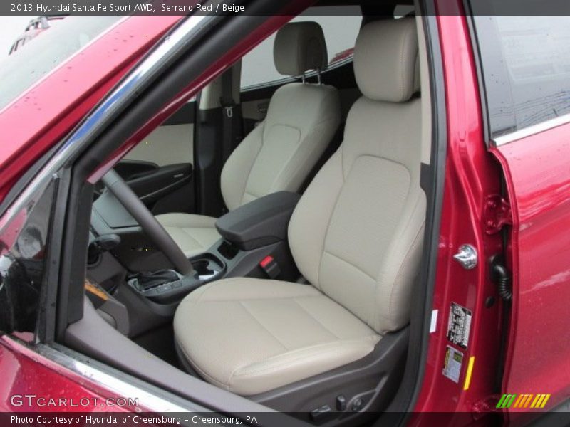Front Seat of 2013 Santa Fe Sport AWD