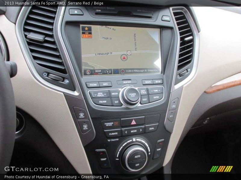 Controls of 2013 Santa Fe Sport AWD