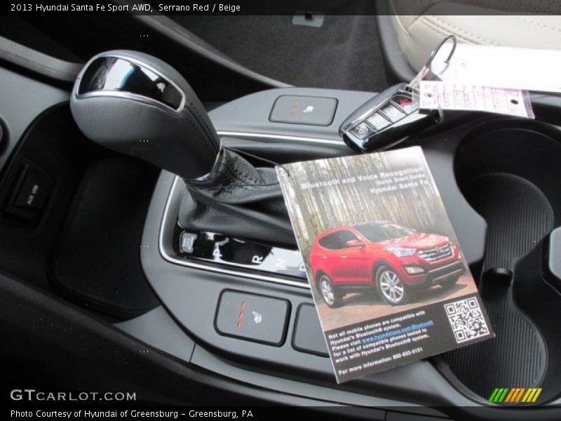 Serrano Red / Beige 2013 Hyundai Santa Fe Sport AWD