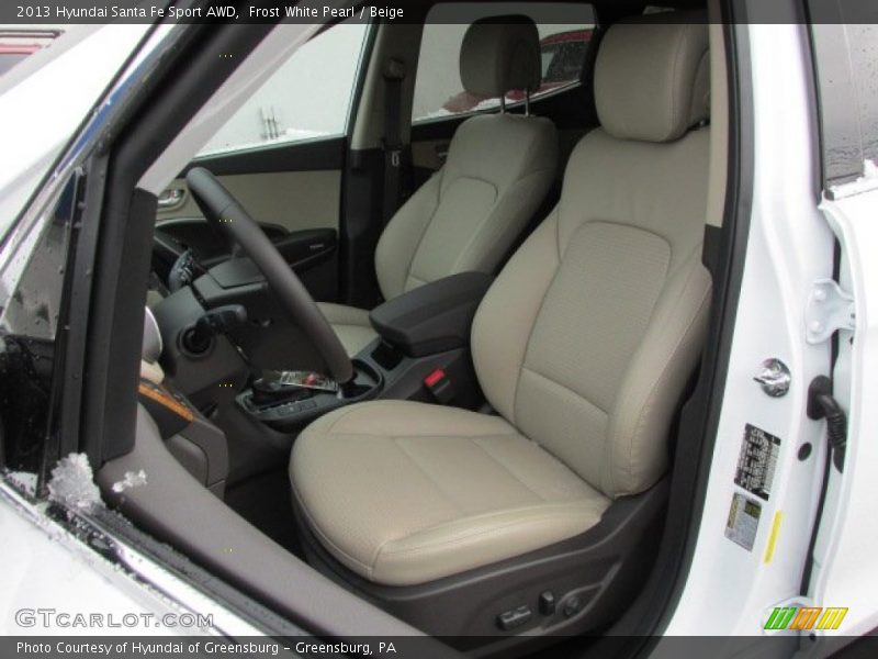 Front Seat of 2013 Santa Fe Sport AWD