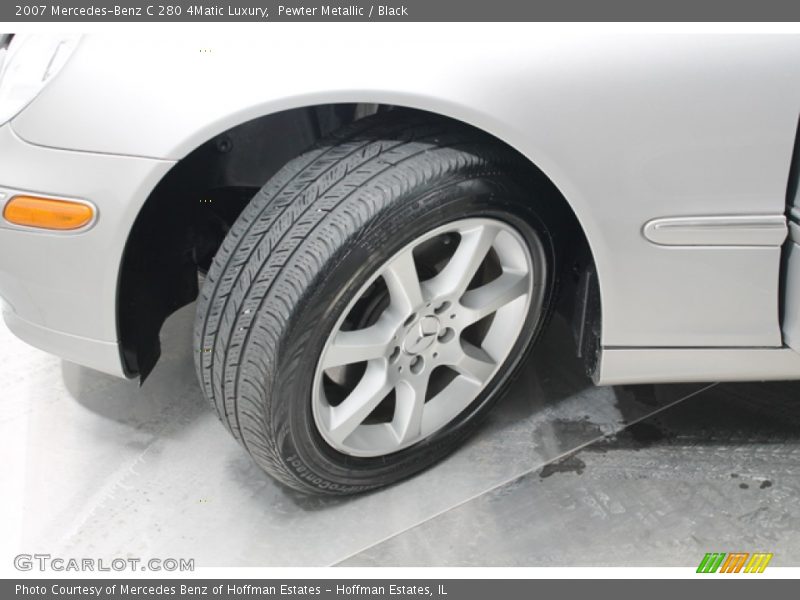 Pewter Metallic / Black 2007 Mercedes-Benz C 280 4Matic Luxury