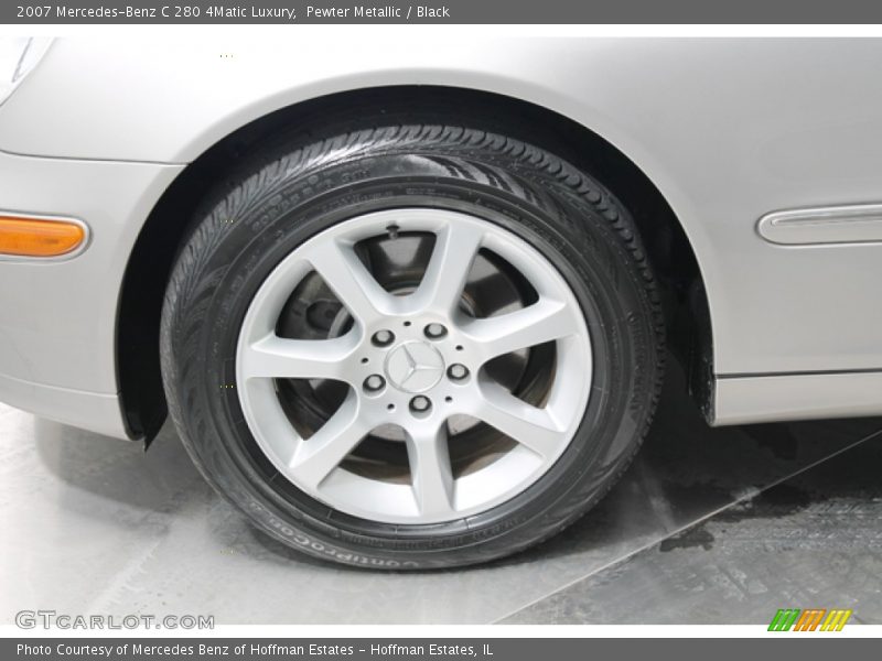 Pewter Metallic / Black 2007 Mercedes-Benz C 280 4Matic Luxury