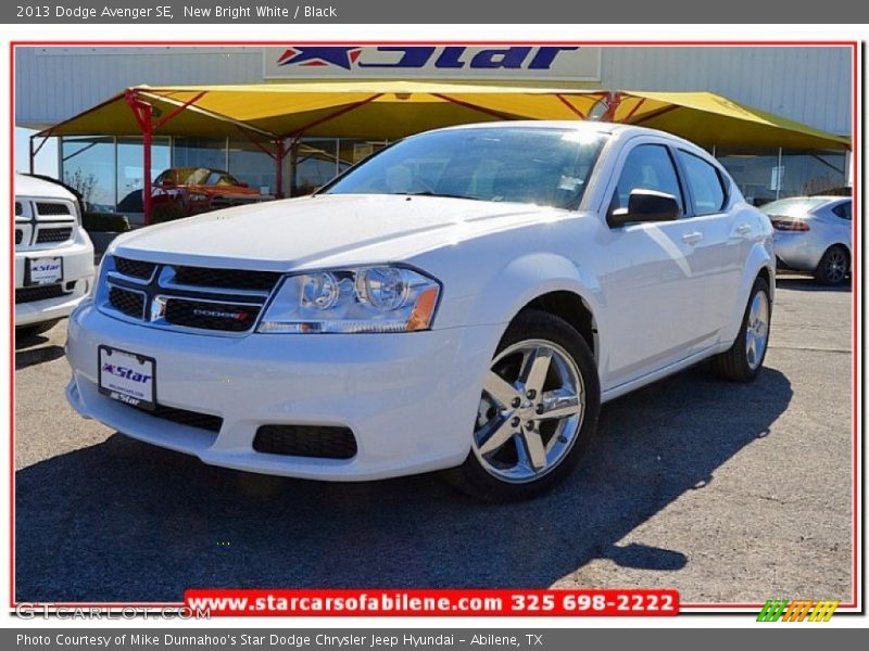 New Bright White / Black 2013 Dodge Avenger SE