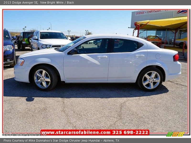 New Bright White / Black 2013 Dodge Avenger SE