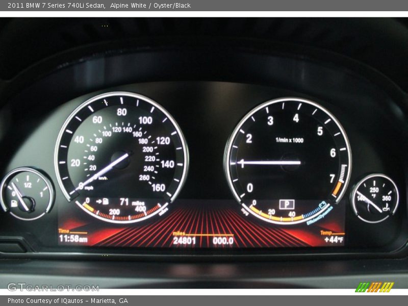  2011 7 Series 740Li Sedan 740Li Sedan Gauges
