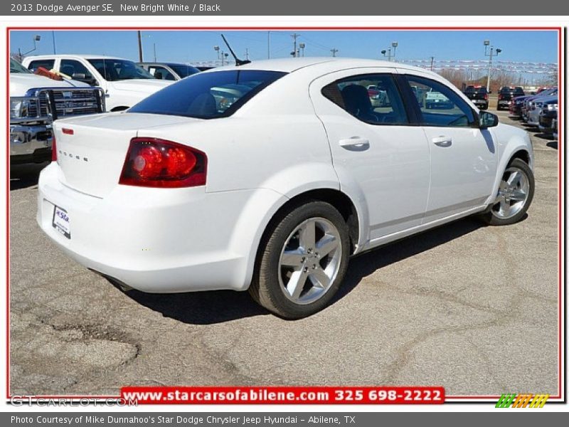 New Bright White / Black 2013 Dodge Avenger SE