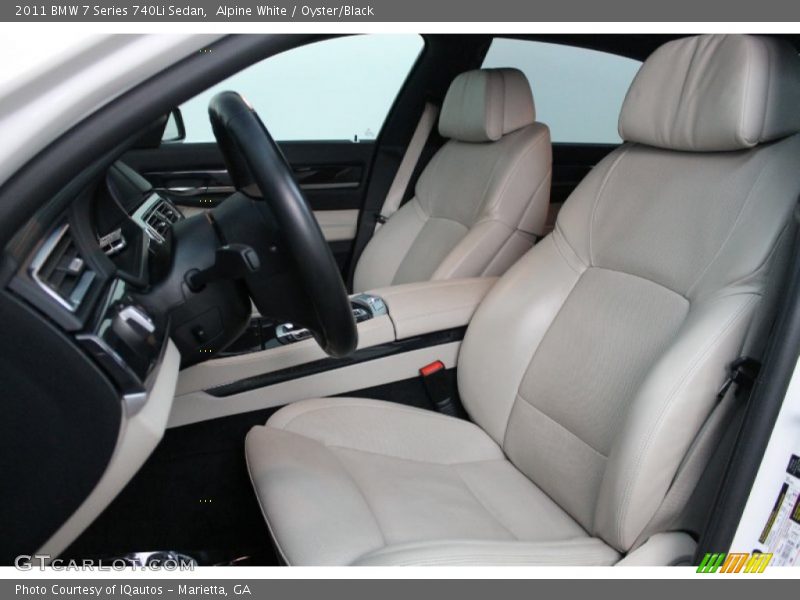 Front Seat of 2011 7 Series 740Li Sedan