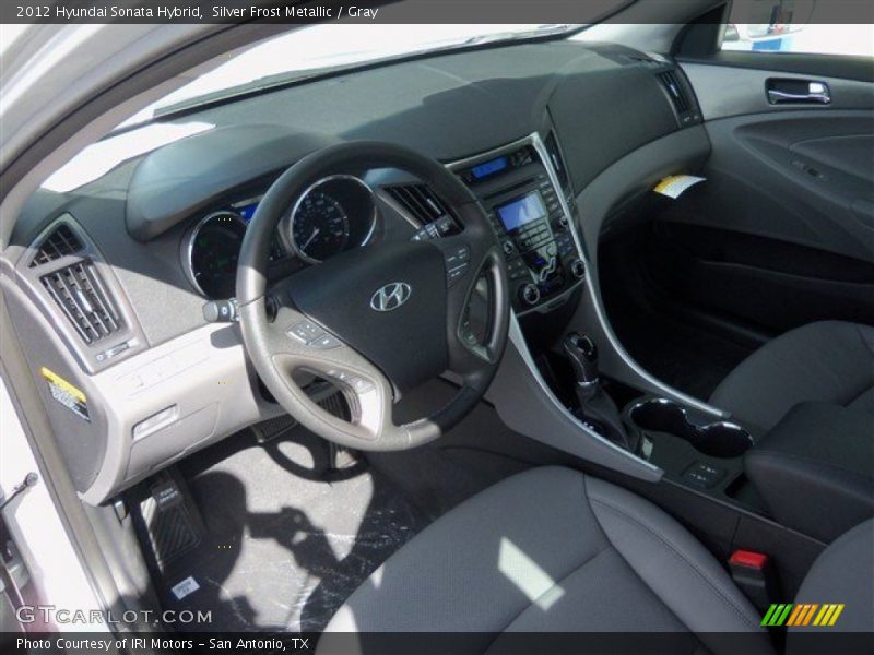 Silver Frost Metallic / Gray 2012 Hyundai Sonata Hybrid