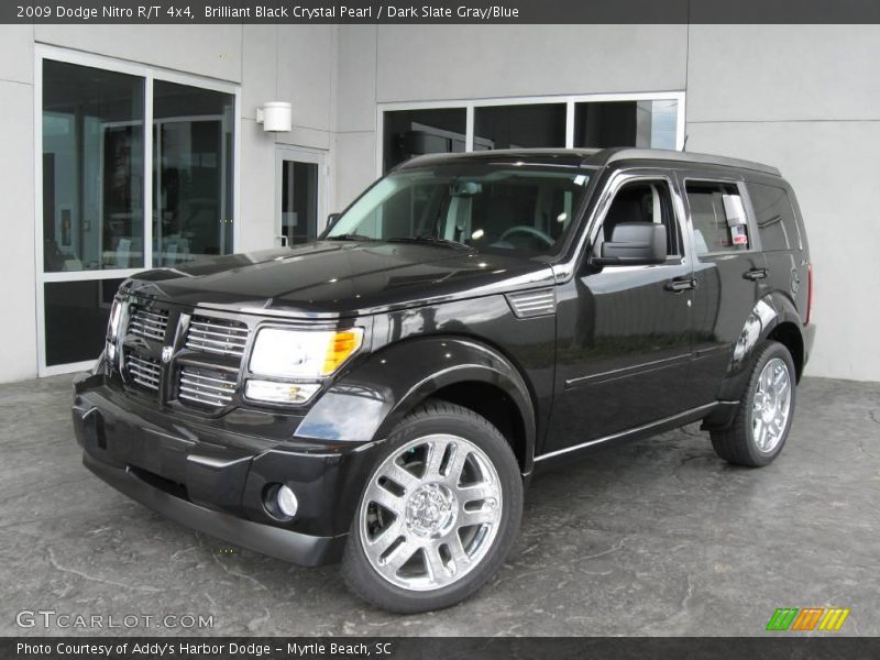 Brilliant Black Crystal Pearl / Dark Slate Gray/Blue 2009 Dodge Nitro R/T 4x4
