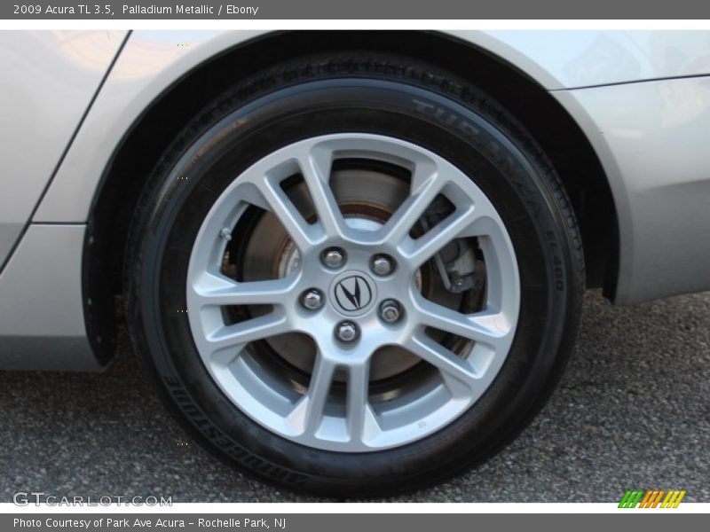 Palladium Metallic / Ebony 2009 Acura TL 3.5