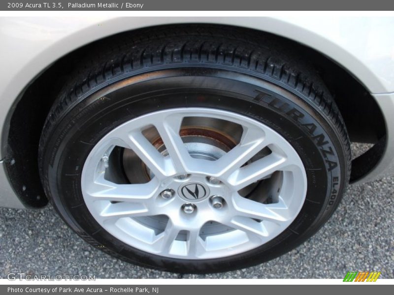Palladium Metallic / Ebony 2009 Acura TL 3.5