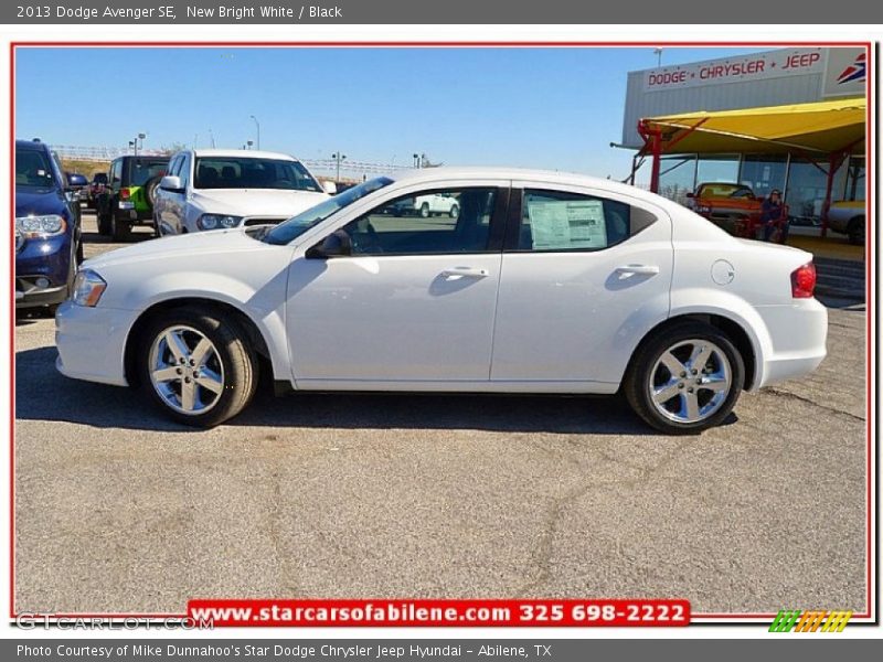 New Bright White / Black 2013 Dodge Avenger SE