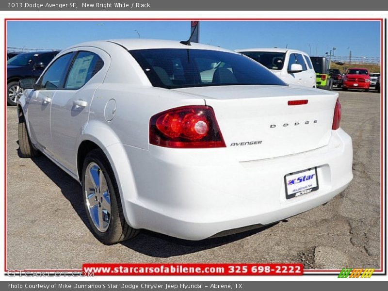 New Bright White / Black 2013 Dodge Avenger SE