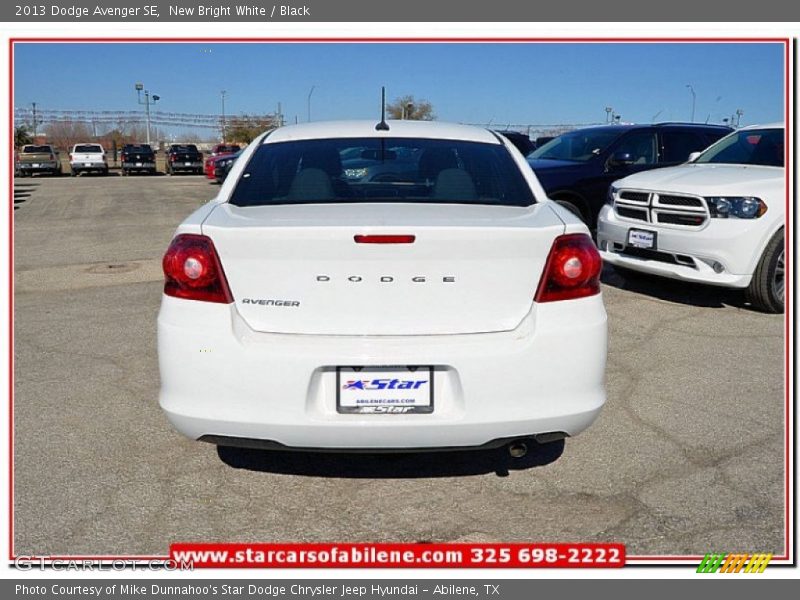 New Bright White / Black 2013 Dodge Avenger SE