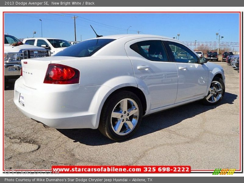New Bright White / Black 2013 Dodge Avenger SE
