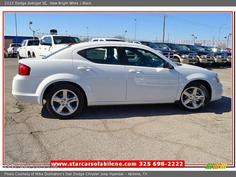 New Bright White / Black 2013 Dodge Avenger SE