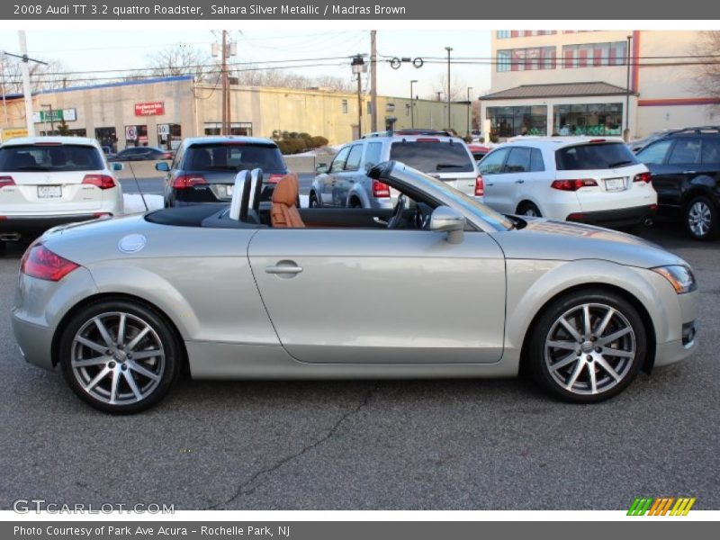 Sahara Silver Metallic / Madras Brown 2008 Audi TT 3.2 quattro Roadster