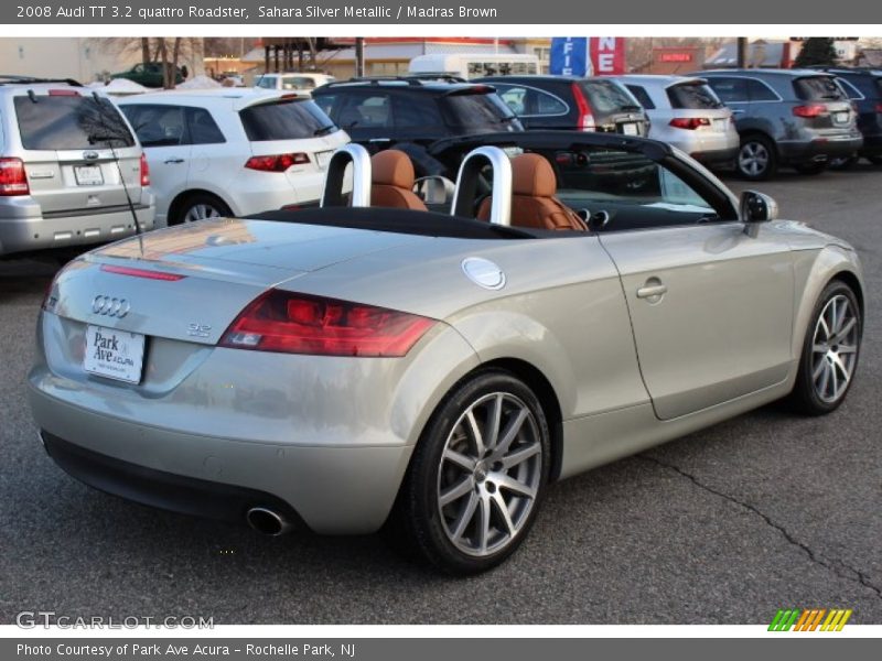 Sahara Silver Metallic / Madras Brown 2008 Audi TT 3.2 quattro Roadster