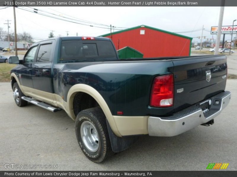 Hunter Green Pearl / Light Pebble Beige/Bark Brown 2011 Dodge Ram 3500 HD Laramie Crew Cab 4x4 Dually
