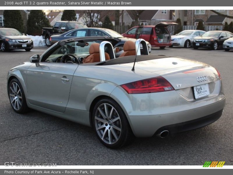 Sahara Silver Metallic / Madras Brown 2008 Audi TT 3.2 quattro Roadster
