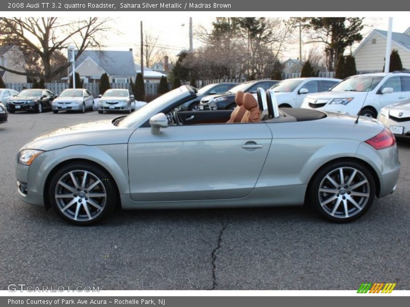 Sahara Silver Metallic / Madras Brown 2008 Audi TT 3.2 quattro Roadster