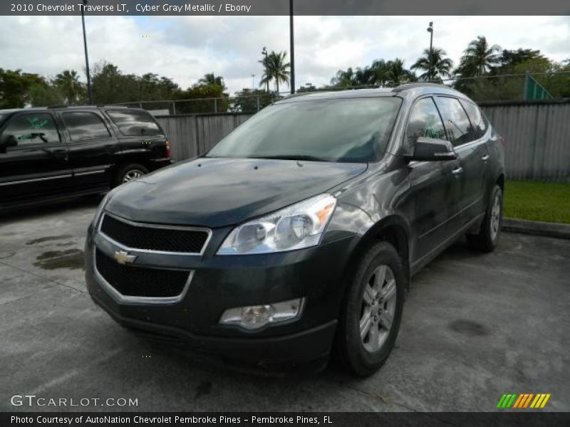 Cyber Gray Metallic / Ebony 2010 Chevrolet Traverse LT