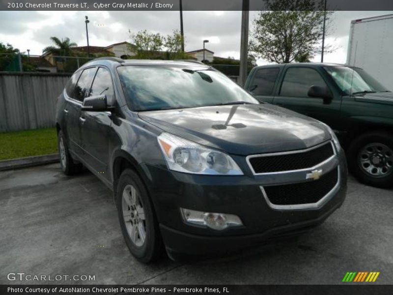 Cyber Gray Metallic / Ebony 2010 Chevrolet Traverse LT