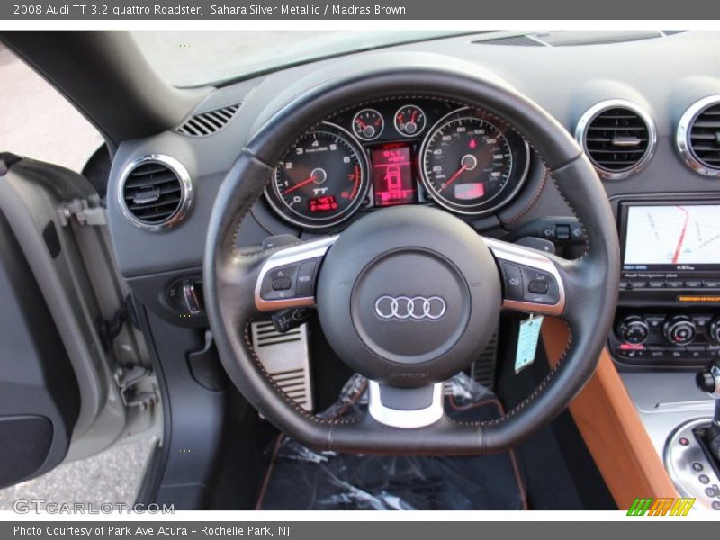 Sahara Silver Metallic / Madras Brown 2008 Audi TT 3.2 quattro Roadster
