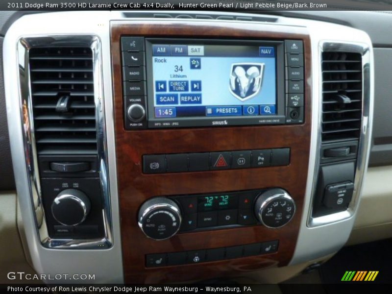 Hunter Green Pearl / Light Pebble Beige/Bark Brown 2011 Dodge Ram 3500 HD Laramie Crew Cab 4x4 Dually