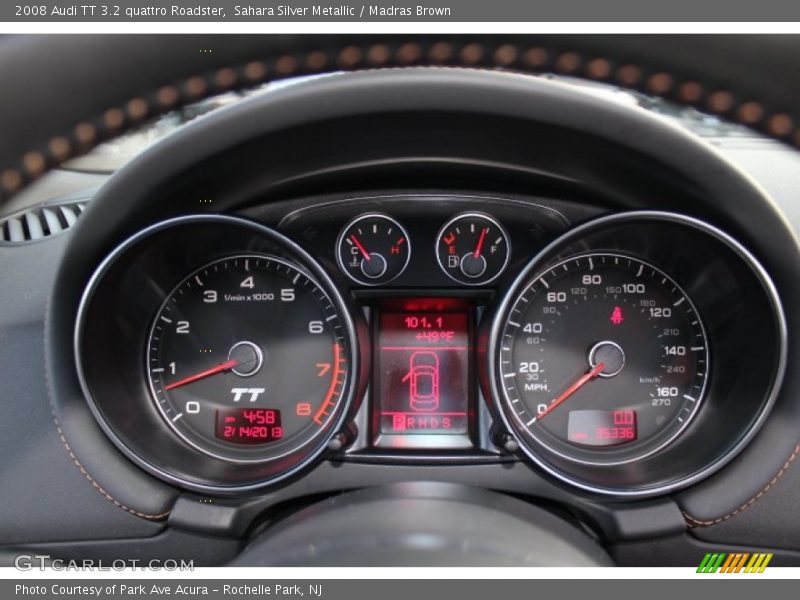 Sahara Silver Metallic / Madras Brown 2008 Audi TT 3.2 quattro Roadster