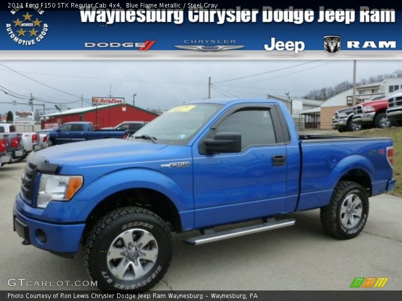 Blue Flame Metallic / Steel Gray 2011 Ford F150 STX Regular Cab 4x4