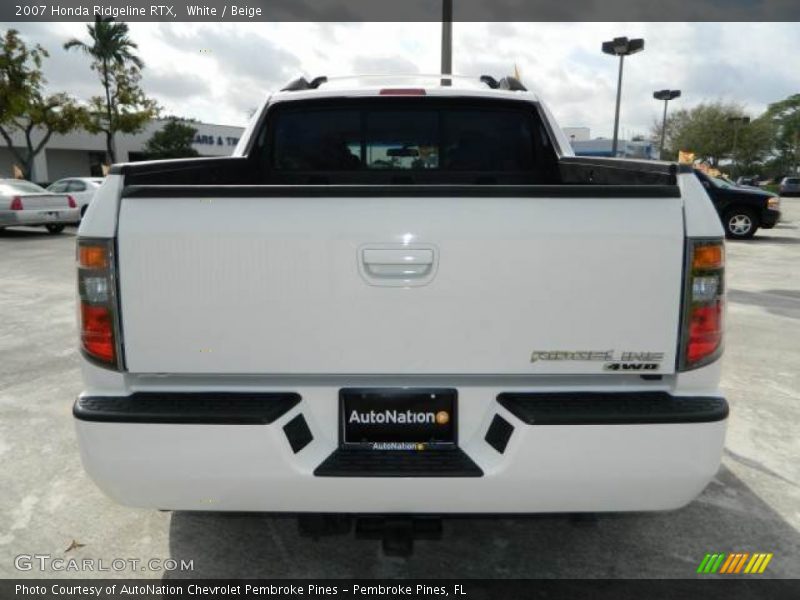 White / Beige 2007 Honda Ridgeline RTX
