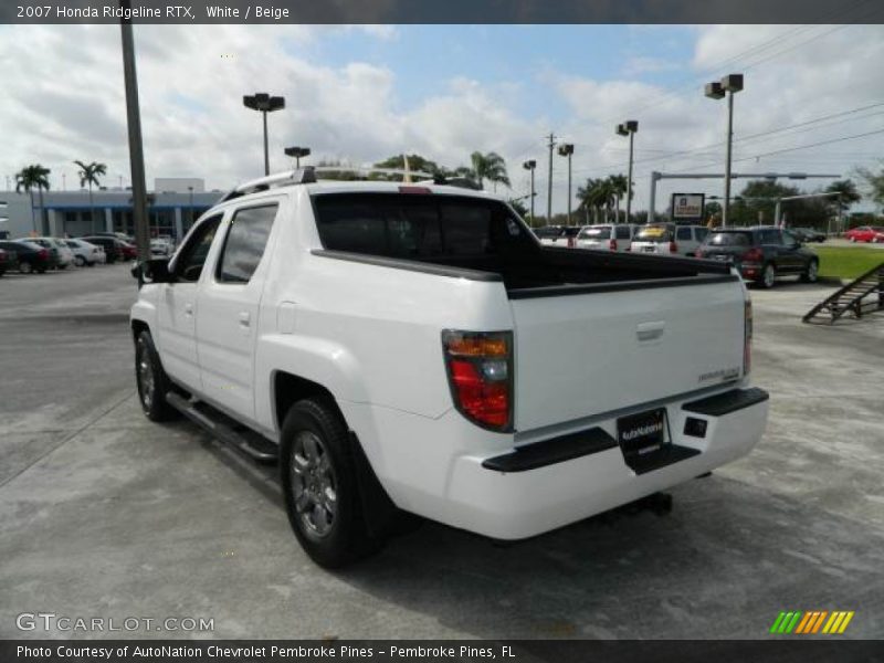 White / Beige 2007 Honda Ridgeline RTX