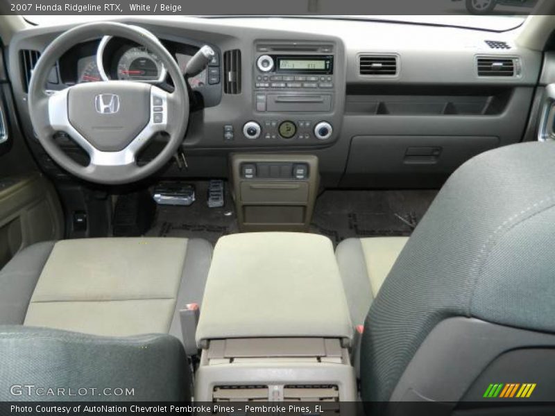 White / Beige 2007 Honda Ridgeline RTX