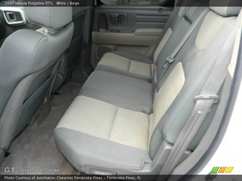 Rear Seat of 2007 Ridgeline RTX