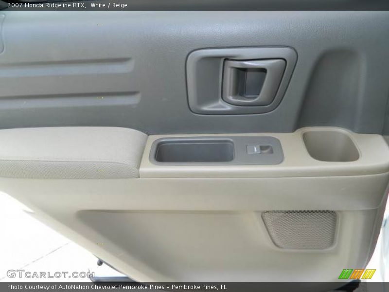 White / Beige 2007 Honda Ridgeline RTX