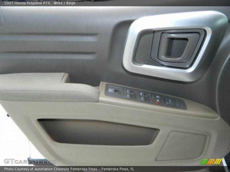 White / Beige 2007 Honda Ridgeline RTX