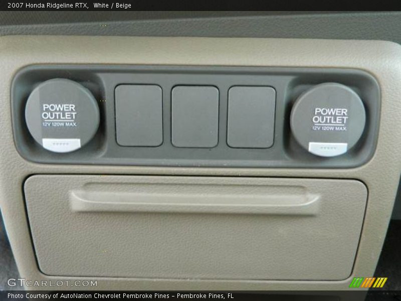 White / Beige 2007 Honda Ridgeline RTX