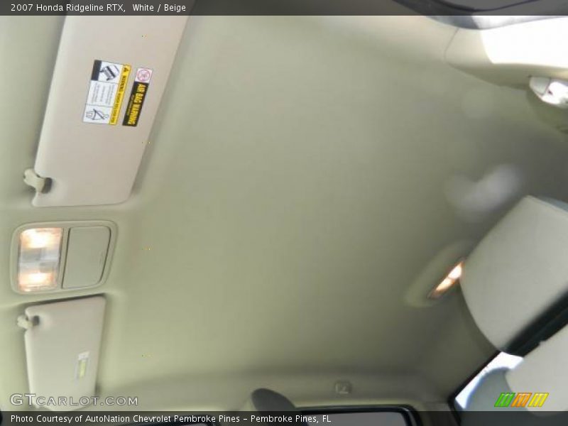 White / Beige 2007 Honda Ridgeline RTX