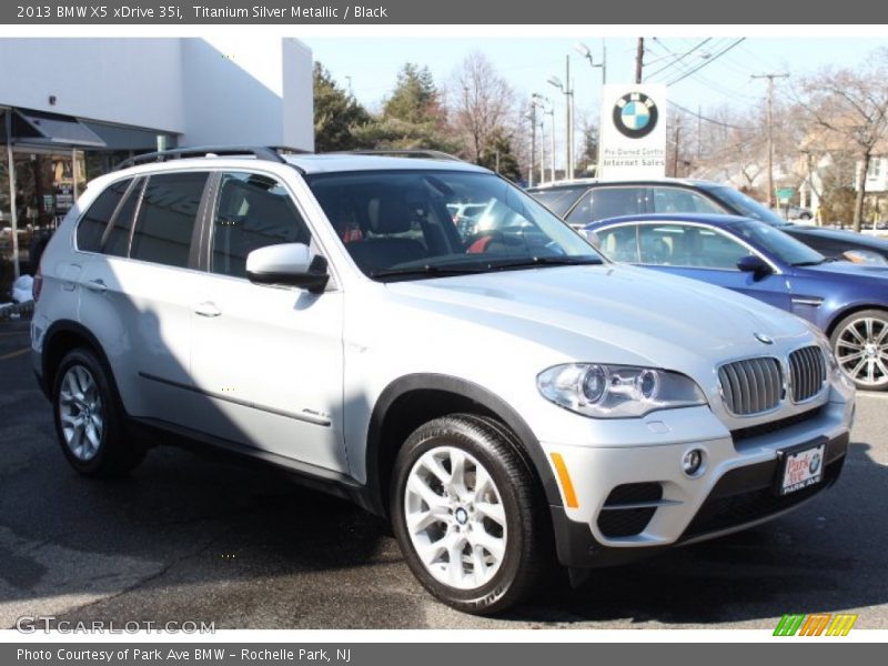 Titanium Silver Metallic / Black 2013 BMW X5 xDrive 35i