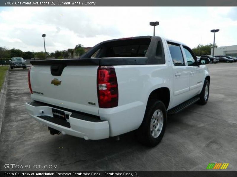 Summit White / Ebony 2007 Chevrolet Avalanche LS