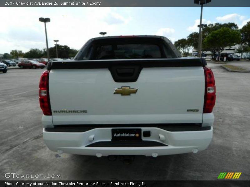 Summit White / Ebony 2007 Chevrolet Avalanche LS