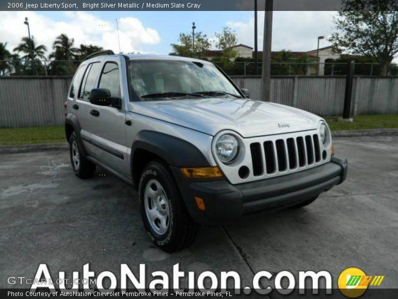 Bright Silver Metallic / Medium Slate Gray 2006 Jeep Liberty Sport